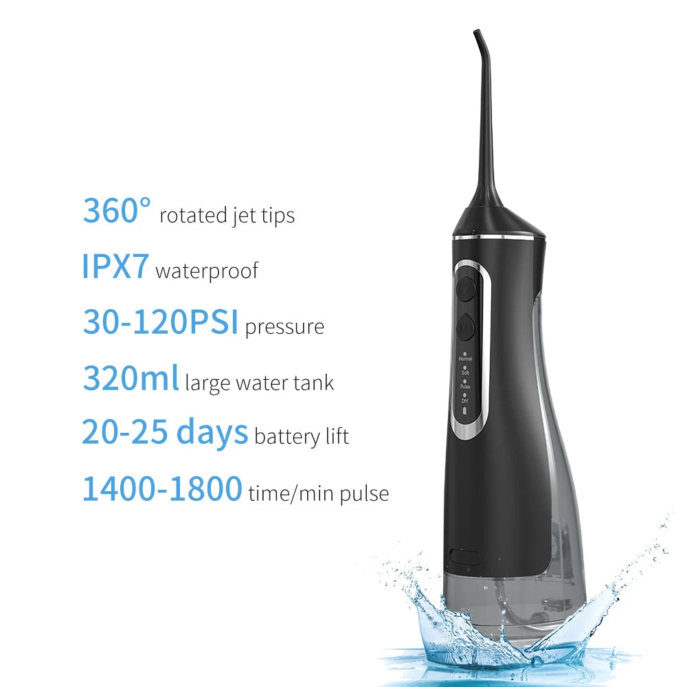 Portable Cordless Oral Irrigator  Teeth Cleaning Water Flosser Electric Flosser