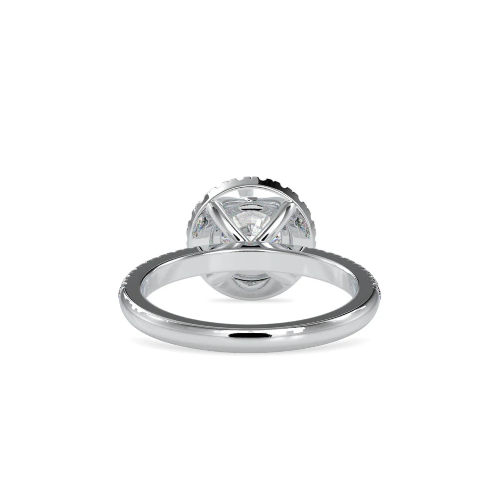 Classy Cute Lab Grown Diamond Engagement Ring 35 Total Certified VS-VVS Clarity Brilliant Cut Luxury Style Silver Plated Women's