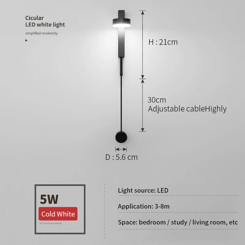 Modern Tv 2023 New Led Lamp Bedside Table Bedroom Lights for Living Room Decor Wall Indoor Lighting