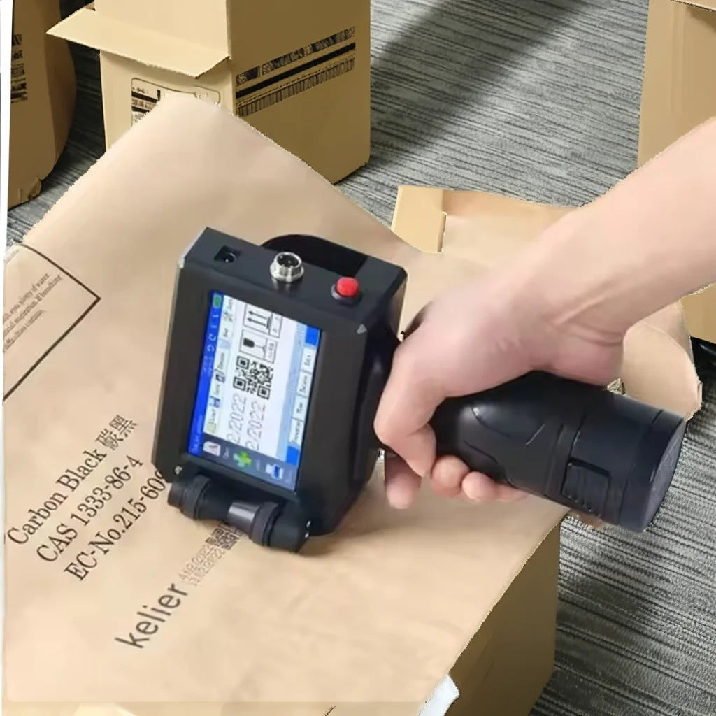 Handheld Inkjet Printer Portable Date Coding TIJ Printer Semi-Automatic Numbering Machine New Fast Dry Ink 1 Year Warranty