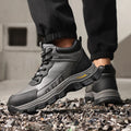 GUYISA Microfiber Rubber All Season High-top Shoes Durable Puncture-resistant Steel Toe Cap