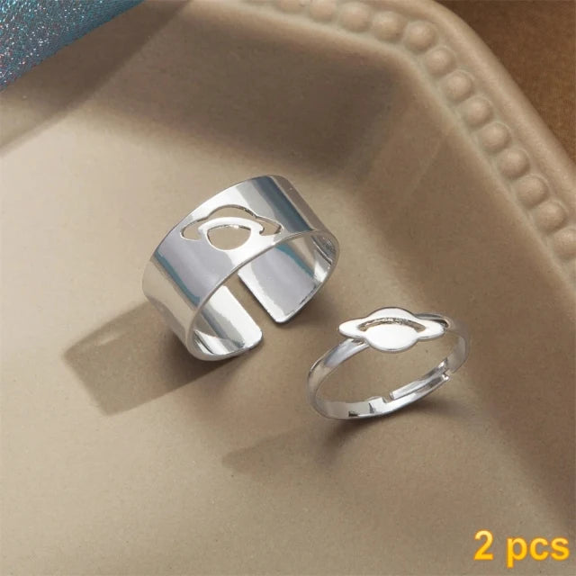 Trendy Gold Butterfly Rings for Women Men Lover Couple Rings Set Friendship Engagement Wedding Open Rings N2203181