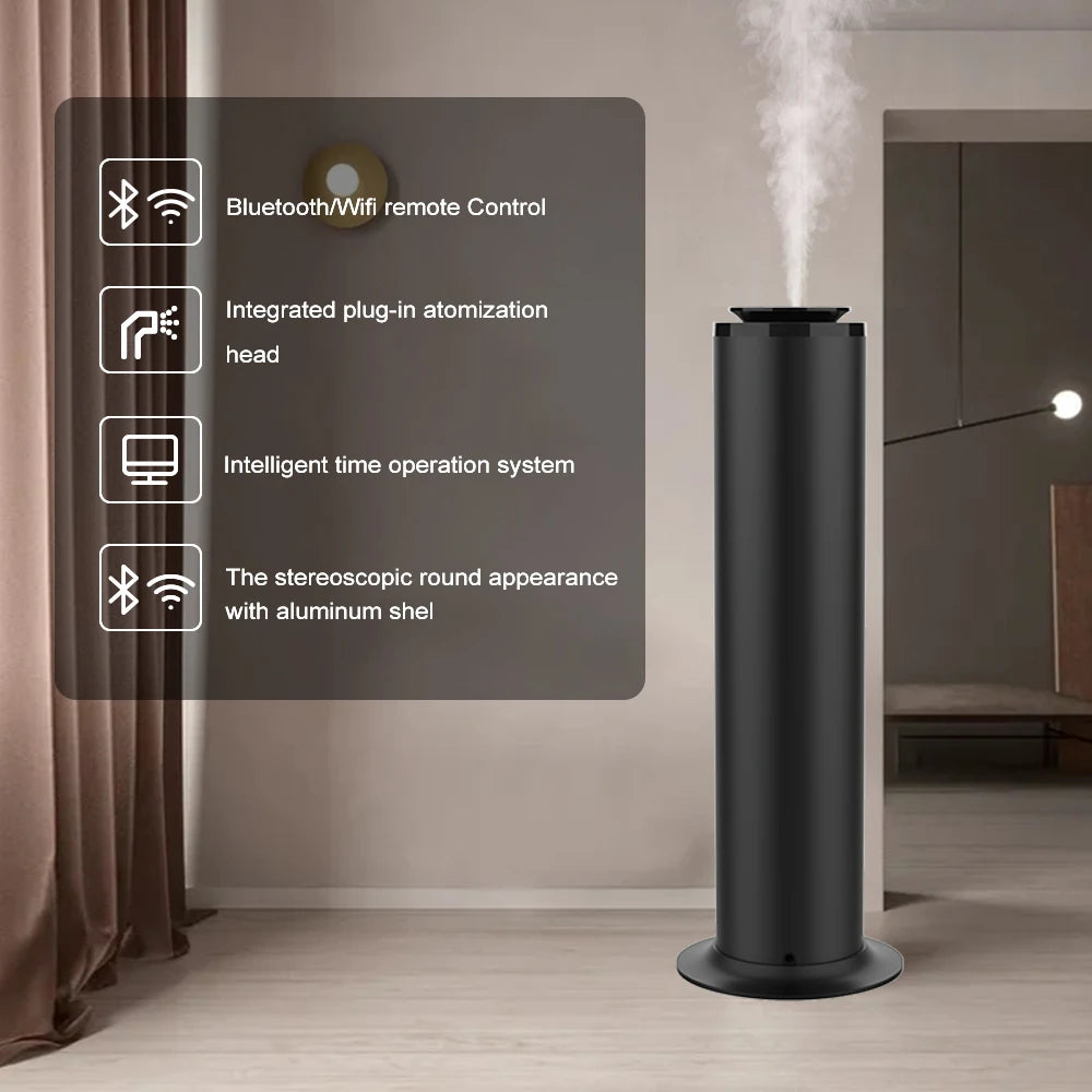 WiFi Electric 120ml Metal Aroma Diffuser Nebulizer Waterless Air Freshener Aromatherapy Tower for Household Hotel Use 1 Year