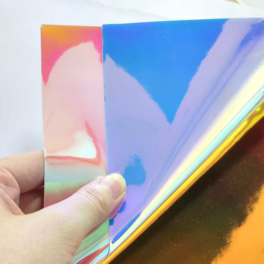 Non-Transparent PVC Holographic SOLID Color Changing Plastic Opaque Film for Handbag/Craft Making