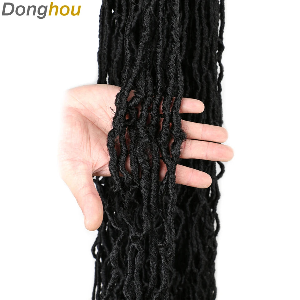 18”24”36” Mix Green New Faux Locs Crochet Hair Synthetic Curly Dreadlocks Hair Extensions Faux Cheveux Soft Locs Crochet Braids