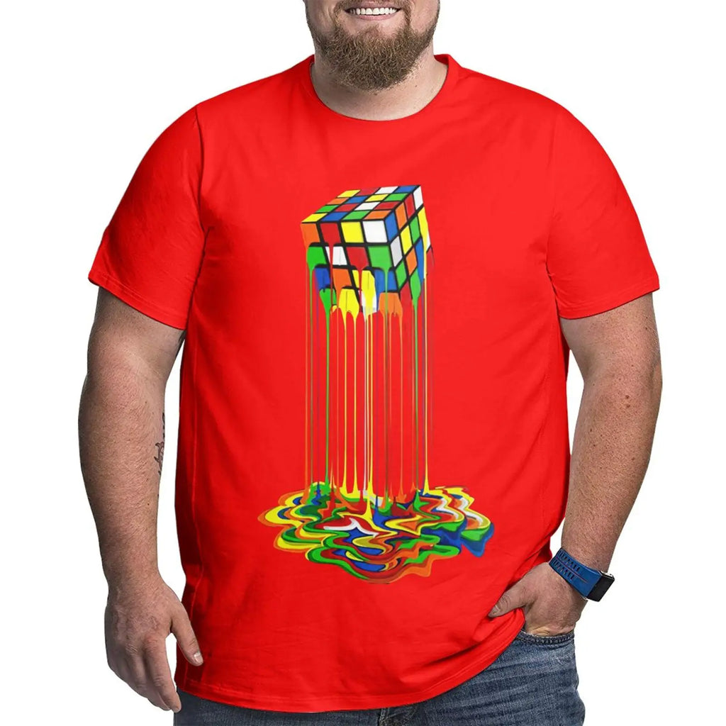 Unique Design Graphic Men T Shirts Plus Size Oversized Cotton T-shirts for Big Man Black Summer Short Sleeves Clothes Tops