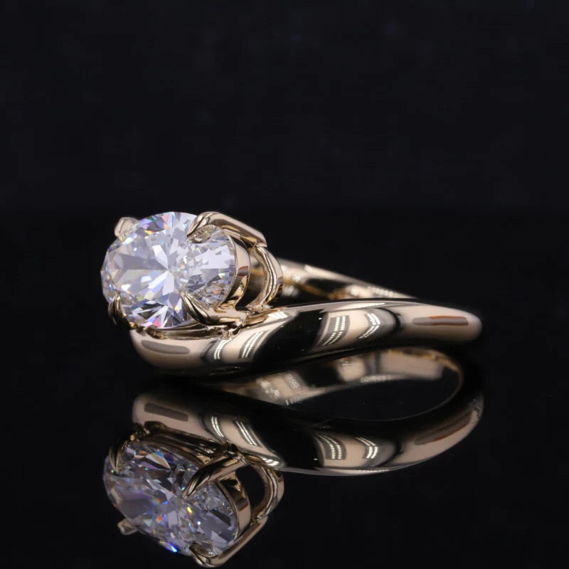 Lab Diamond Jewelry Fine Rings 14k Gold Igi Certified 3CT Oval Lab Created Grown Diamond Wedding Engagement Lab Diamond Ring