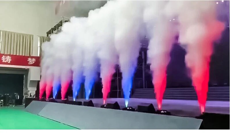 Professional 1500W LED Fog Machine DMX RGB Color for DJ Disco Party Spray Fogger Lighting System 24x3W LED