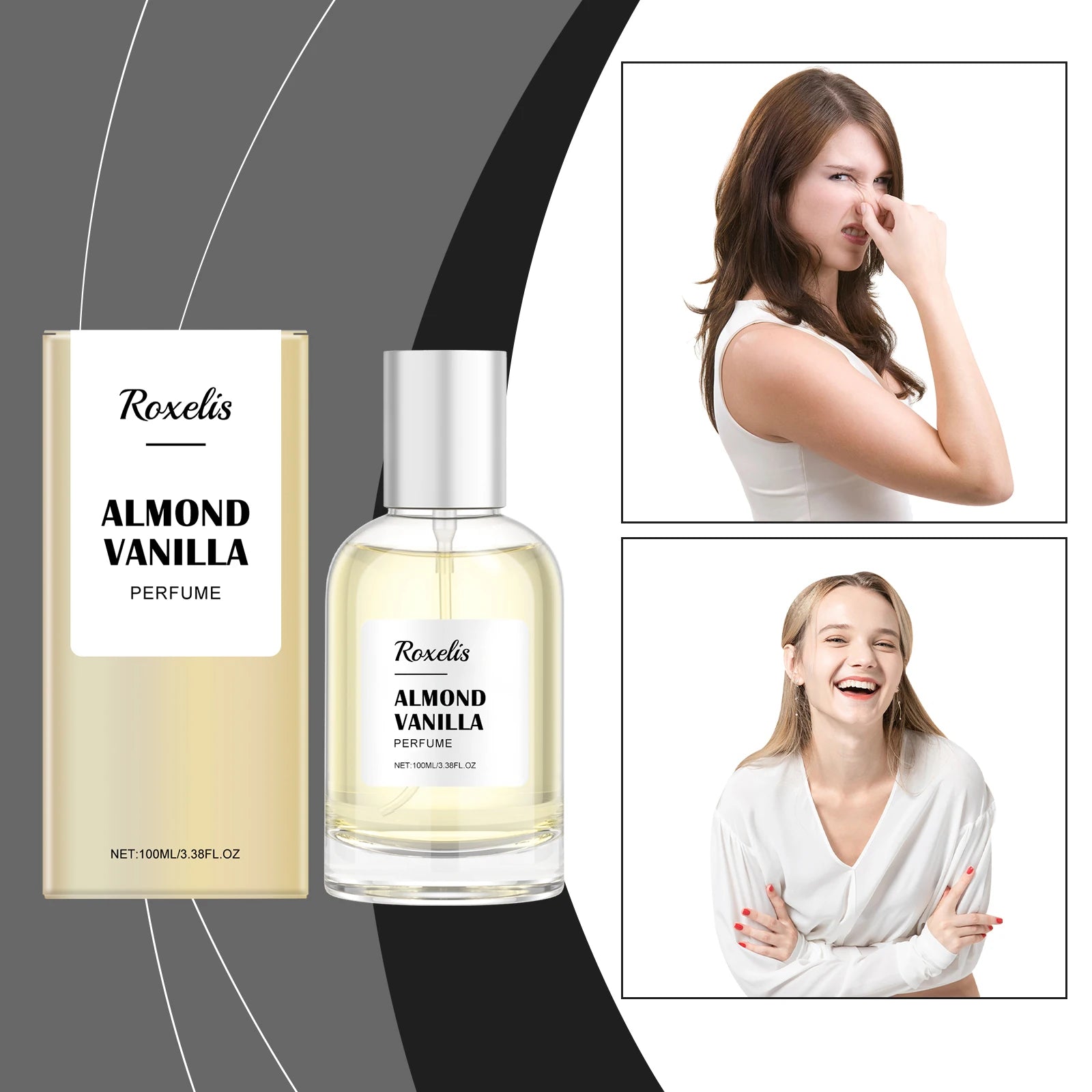100ml Almond Vanilla Women Perfume Sweet Floral Fragrance USA Warehouse Long Lasting OEM Custom Logo Private Label