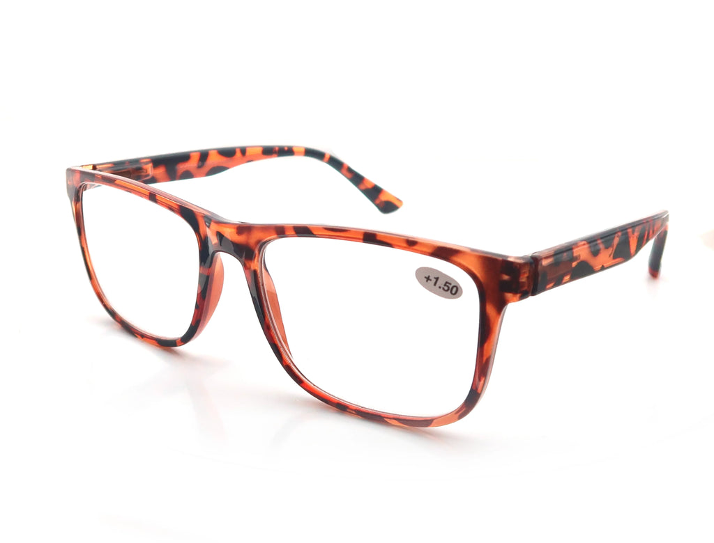Oversized Reading Glasses Men Big Head Readers Women XL Eyeglasses Wide Square Large Read Glasses With Spring Hinge Clear Vision