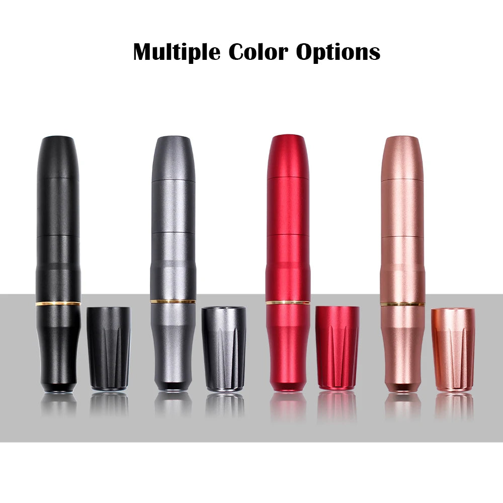 BIOMASER Newest Permanent Makeup Tattoo Machine 2 Head Rose Gold Microblading Pen Equipment 3D Microblading Tattoo Gun Set