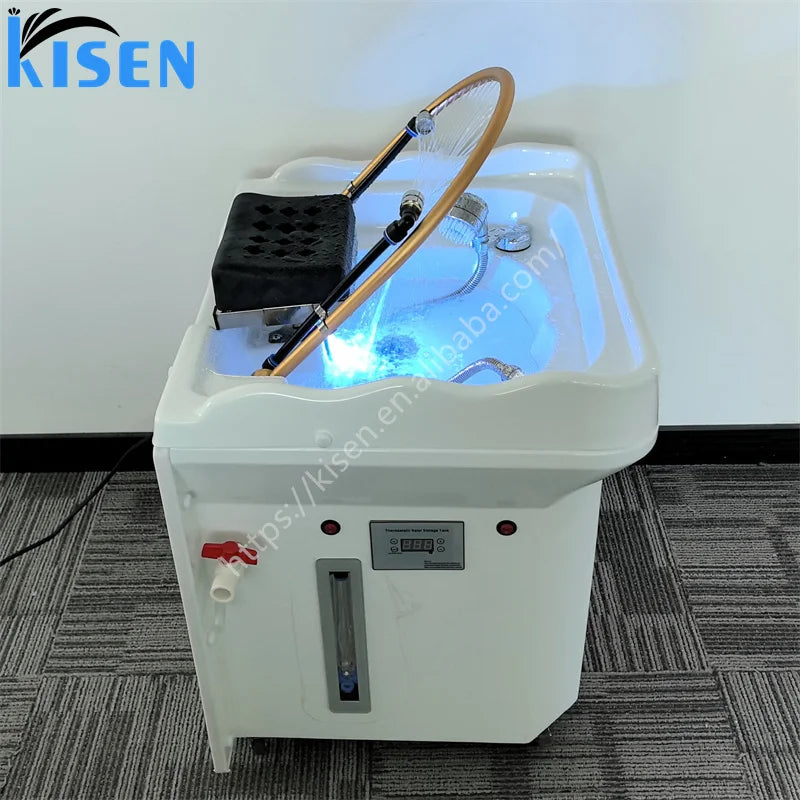 Kisen Head Spa Removable Hair Wash Treatment Shampoo Salon Furniture Sink Bowl Basin BAC EU UK US Plug Customize Voltage