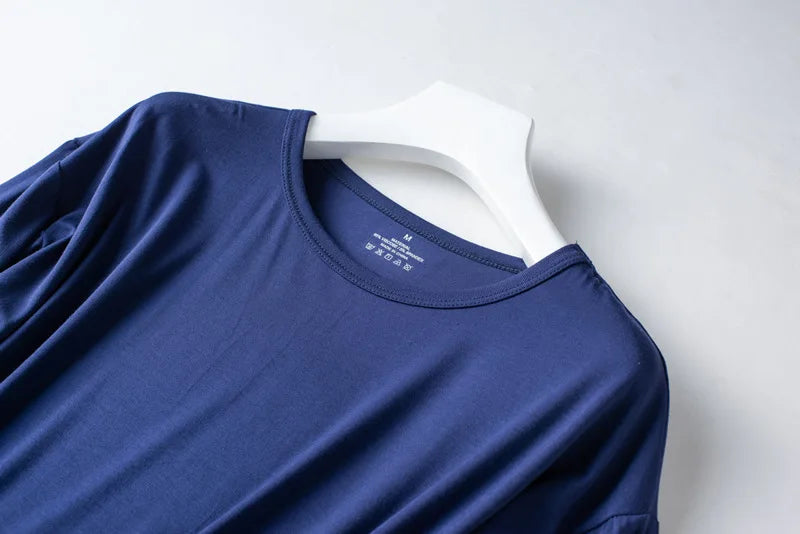 2026 Summer New Pajama Set Women's Modal Short Sleeve Shorts Two Piece Set Ladies Solid Loose Large T-shirt Homewear Women Shirt