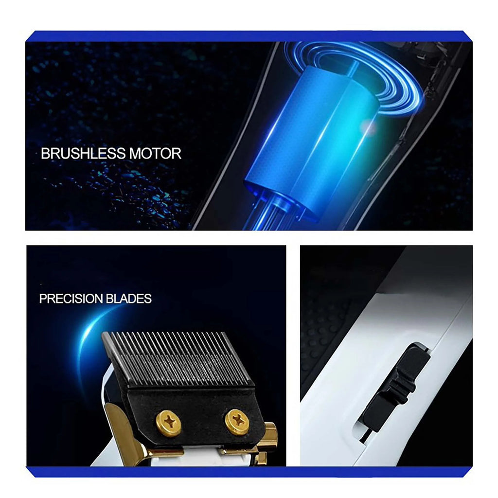 Professional Adult Barber Hair Salon Clippers Rechargeable Electric Metal Hair Clipper for Men with Plastic Handle for Home Use