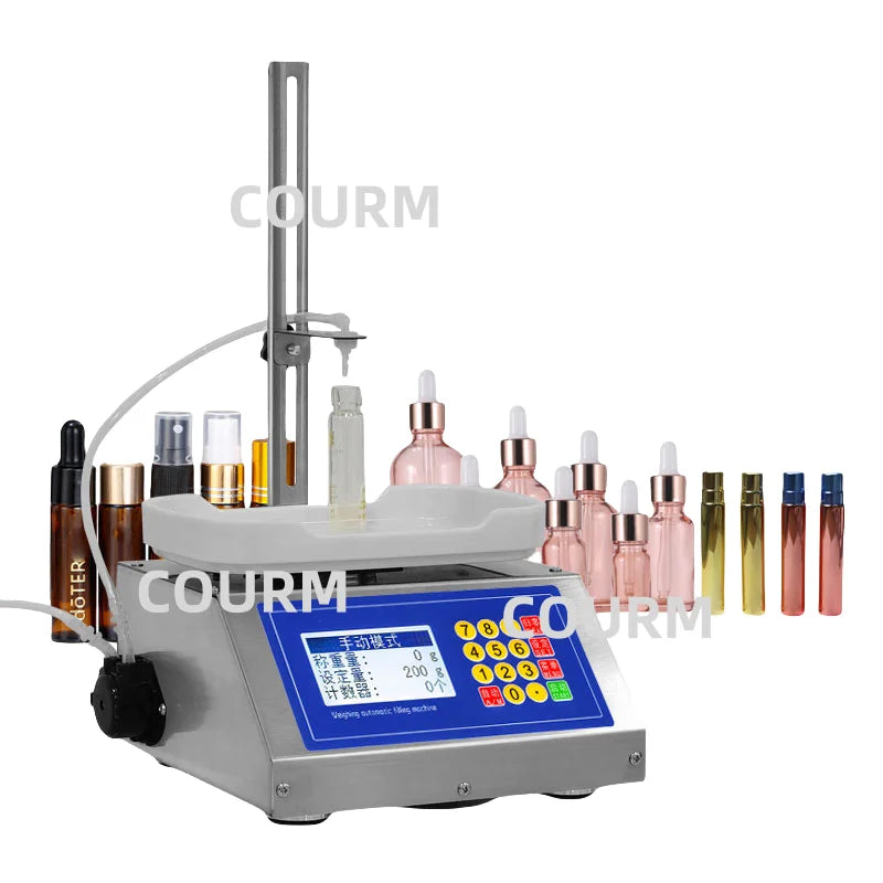 COURM-M90 Weighing Filling Machine Glycerin Perfume Cosmetic Essential Oil Small Bottle Semi-automatic Filling Machine