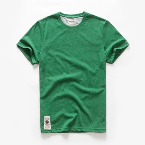 Men's T-Shirt Cotton Solid Color T Shirt Men Casual O-Neck Basic T-Shirt Male High Quality Classical Tops