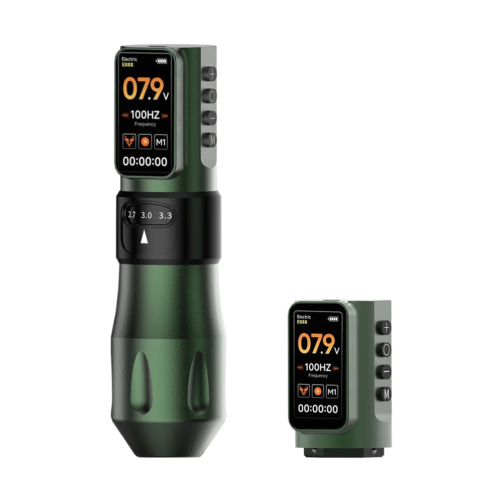 1700Mah 12V Yilong  Wireless Tattoo Machine Pen  Custom Logo Rotary Tattoo Pen LED Screen Adjustable Stroke