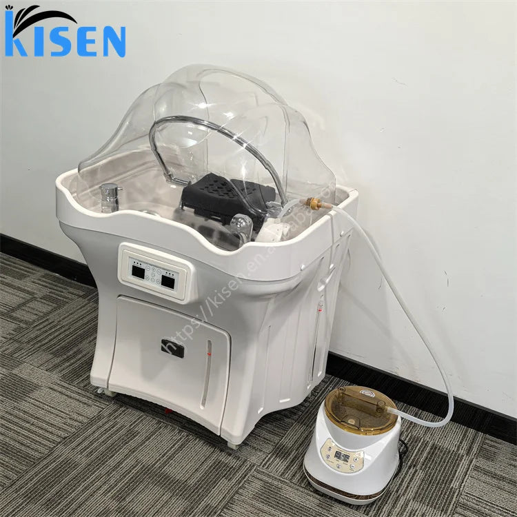Popular No Plumbing Hair Wash Shampoo Basin Head Spa Shampoo Bowls Portable Water Circulation and Steam Shampoo Sink for Salon