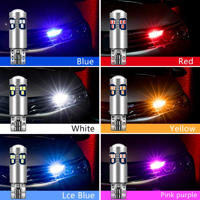 For Audi A1 8X A3 S3 8L 8P 8V A4 S4 B6 B7 B8 B9 A5 A6 S6 C5 C6 C7 C8 A7 TT 8N 8J 2PCS T10 Car Led Light Parking Position Lamps