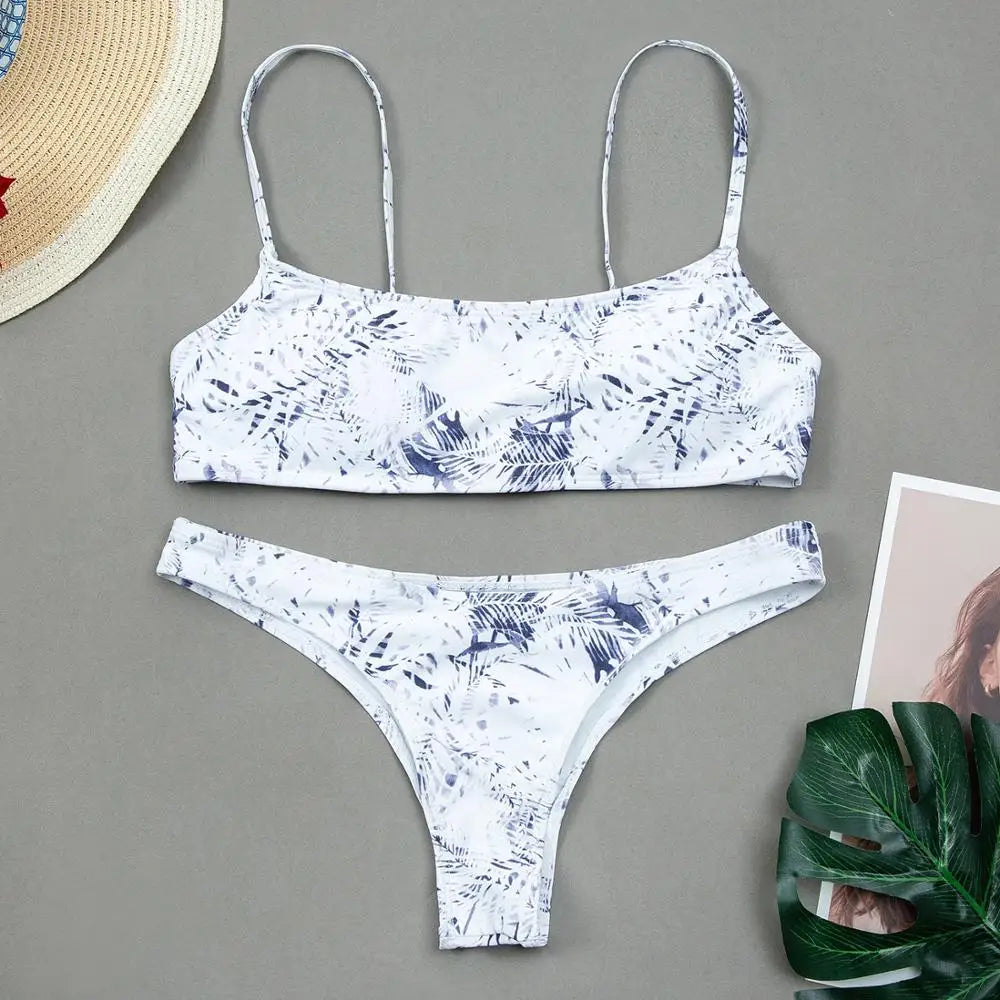 Brazilian Bikini 2022 Bathing Suit Women Swimsuit Plus Size Solid Swimwear Sexy Bandeau Bikini Set Push Up Maillot De Bain Femme