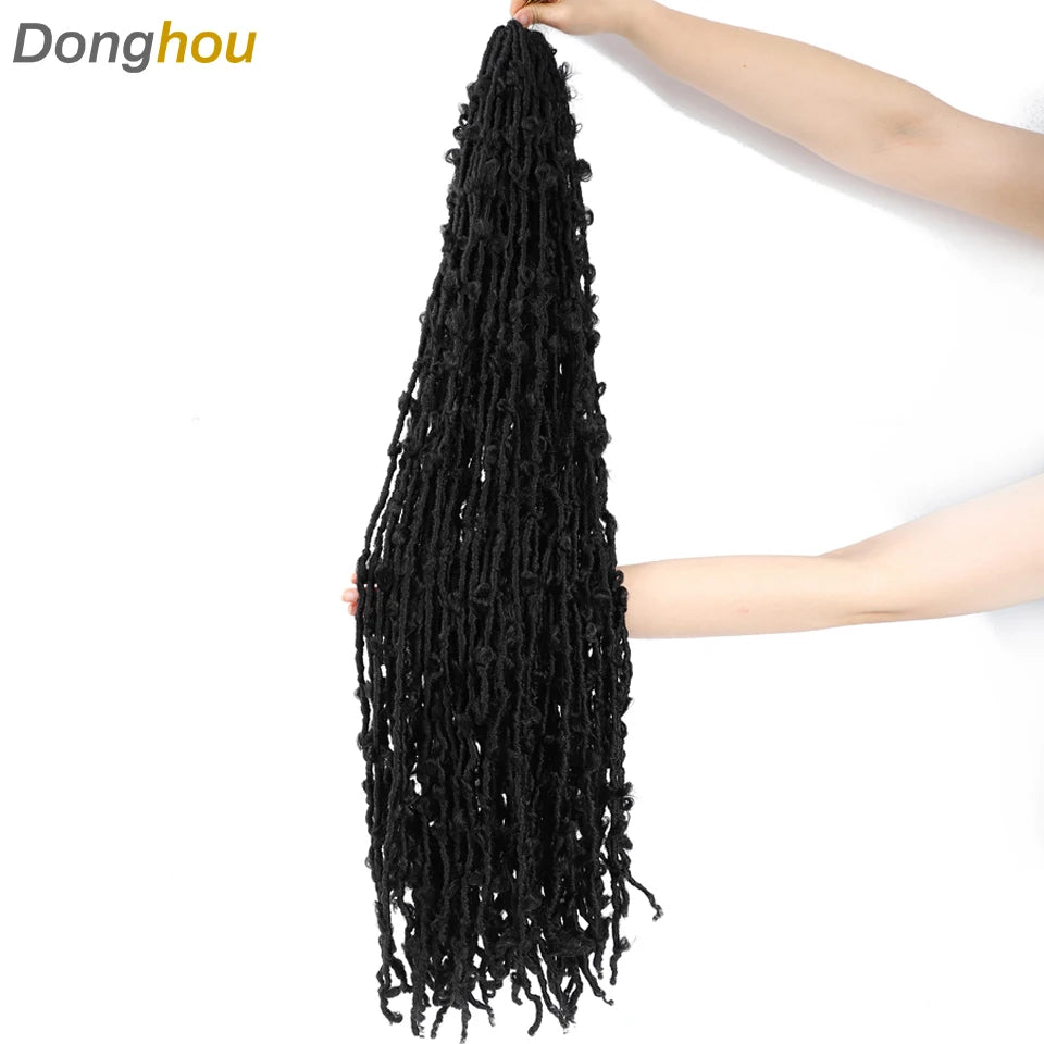 18 24 36 Inch Butterfly Faux Locs Crochet Hair Synthetic Meche Butterfly Locks Crochet Braid Distressed Soft Locs Crochet Hair