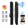 Wifi Tuya Fingerprint Smart Digital Glass Aluminum Sliding Door Lock Biometric 3d Face Recognition App Serrure Intelligent
