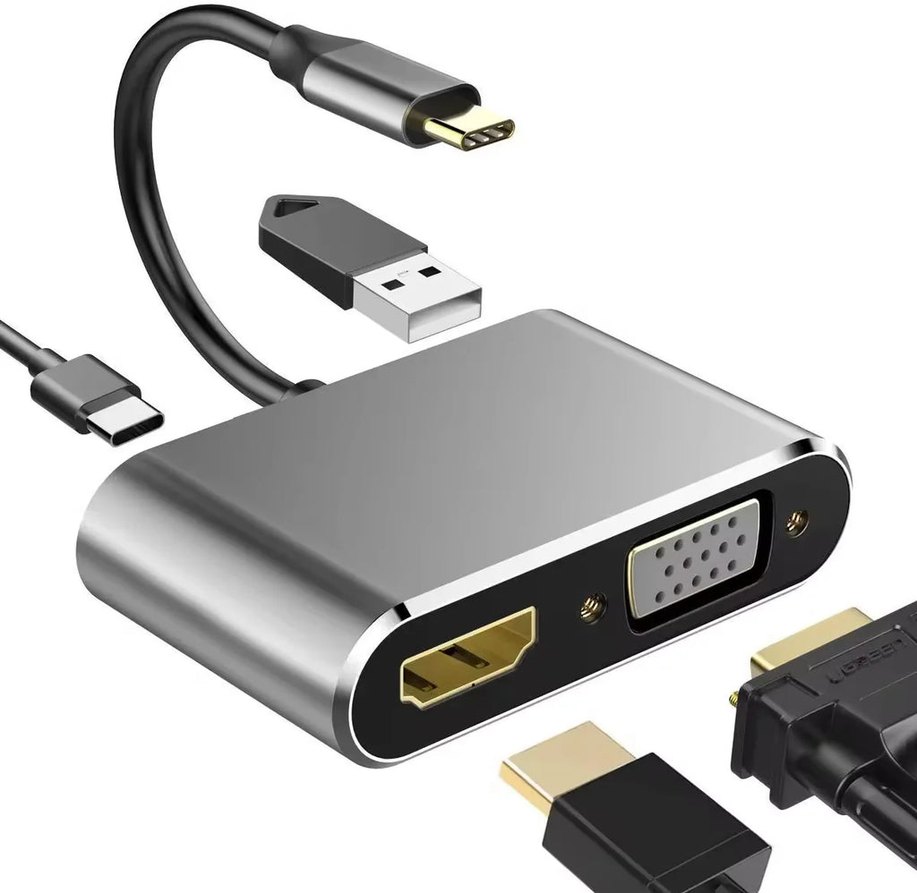 Multifunction Usb 3.0 Hubs Docking Station Abs Adapter Metal HDTV Pd SD TF Usb 2.0 Usb-c Hub Splitter for Computer Laptop PC