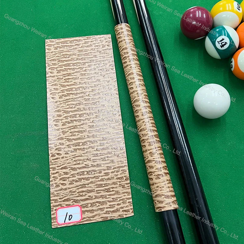 Genuine Cow Skin Pool Billiards Cue Grips Non-Slip Protective Sleeve Wrap with Different Print Pattern Genuine Leather Club Wrap