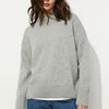 Women's Autumn New Crew Neck Solid Sweater Loose Long Sleeve Knitted Casual Pullover Versatile Top for Winter