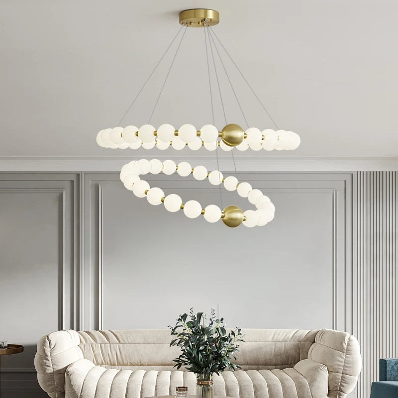 All Copper Post-Modern Household Living Room Chandelier Modern Minimalist Light Luxury Creative Personality Net Red Children’s