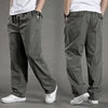 Solid Color Men's Clothing Pants 6XL Large Size Casual Trousers