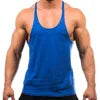 OEM Mens Y Back Tank Top Low Price Custom Print Cotton Stringer Gym Fitness Singlet Workout Muscle Bodybuilding Mens Tank Top