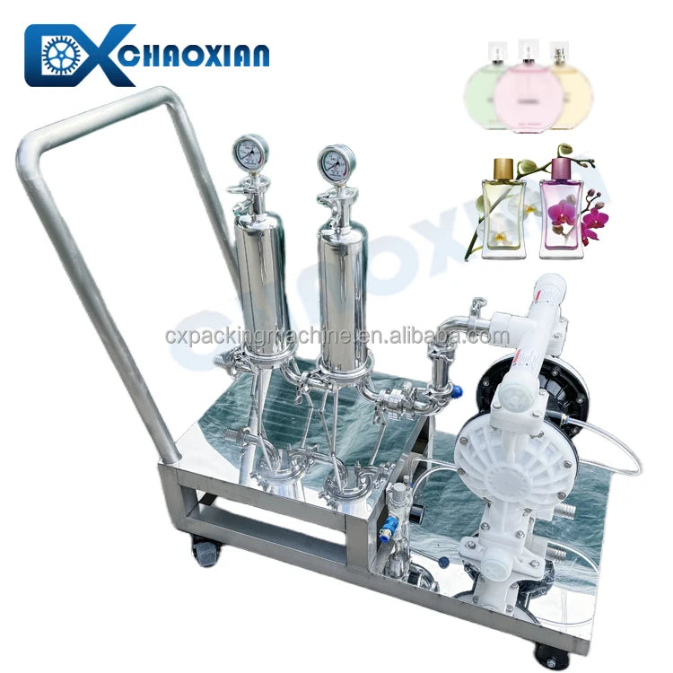 Stainless Steel Pneumatic Diaphragm Pump Perfume Purifier Scent Cologne Eau De Parfum Essence Body Spray Perfume Filter