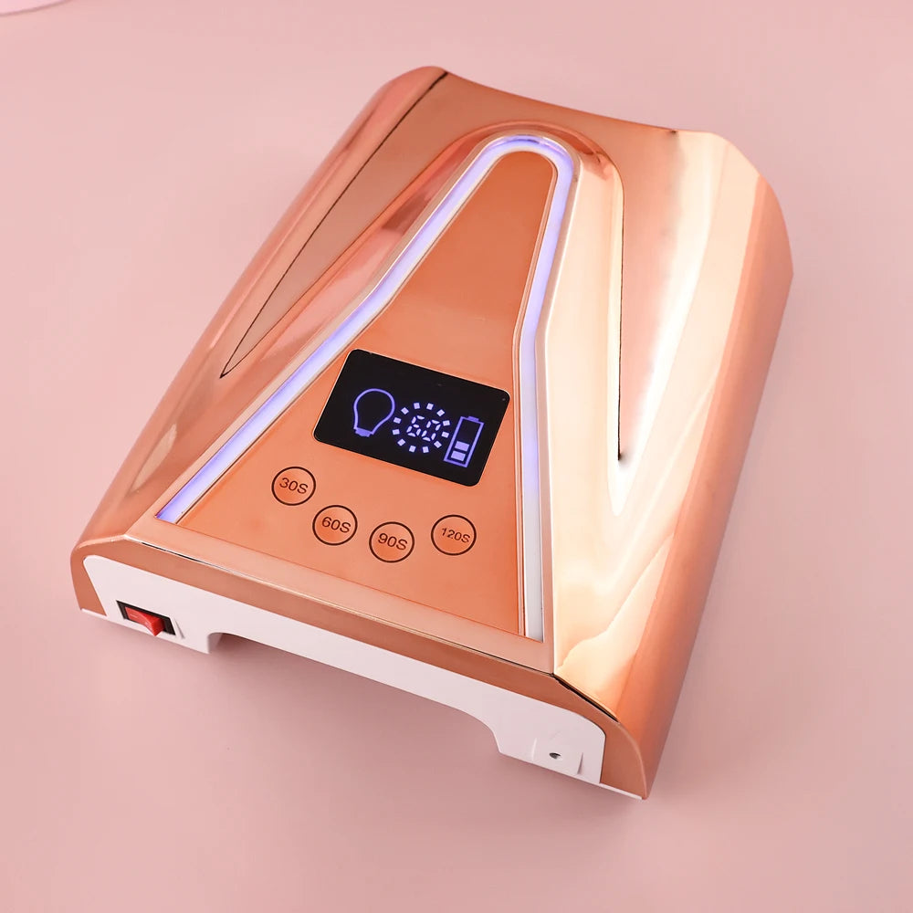 2024 New Arrival New Design Factory Price Wholesale High Power 128W Fast Cordless Rechargeable Uv LED Nails Lamp Nail Dryer