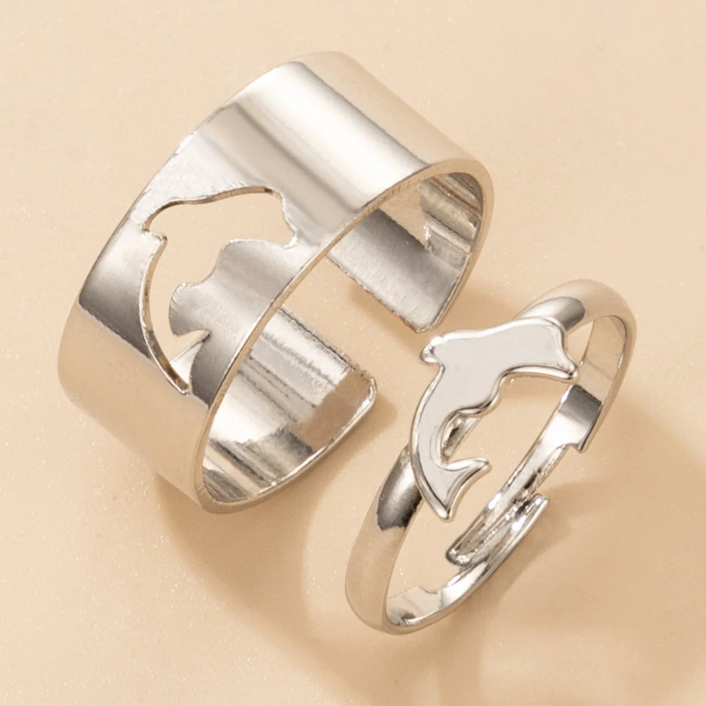 Trendy Gold Butterfly Rings for Women Men Lover Couple Rings Set Friendship Engagement Wedding Open Rings N2203181