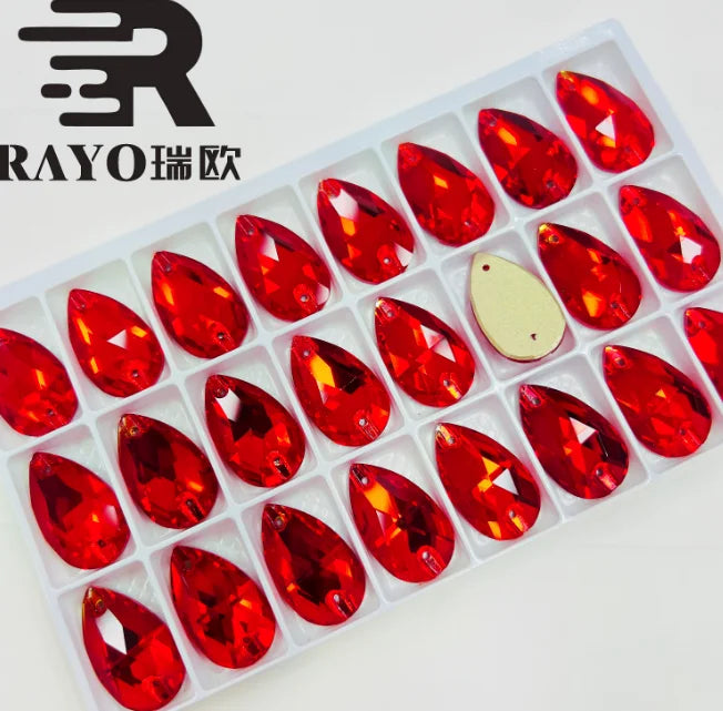 Super Shiny Multi-Color Glass Stone Sew-On Rhinestones for Evening Dress Necklace Earrings Bag Shoes-Special Shape Technique