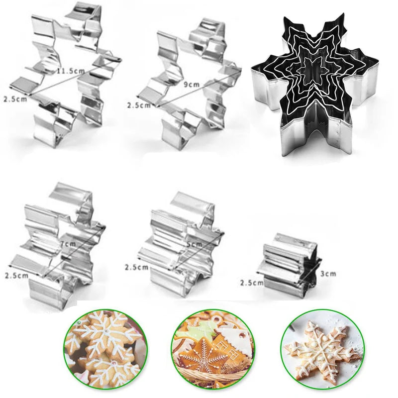 5PCS/Set Round Stainless Steel Biscuit Mould Portable Cake Fondant Mold Kitchen Gadgets Baking Accessories Cookie Cutter