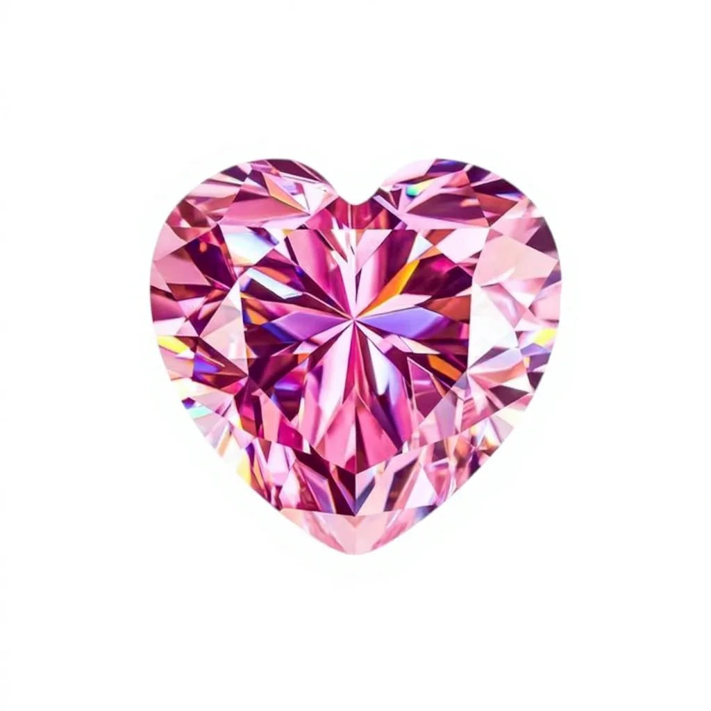Best Pink Heart Moissanite Stone VVS1 Clarity Polished High Brilliance 3mm Loose Gemstone for Jewelry Making