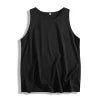 Mens Oversized Sleeveless 180gsm Tank Top Casual Breathable Cotton Blend Workout Gym Shirt for Men