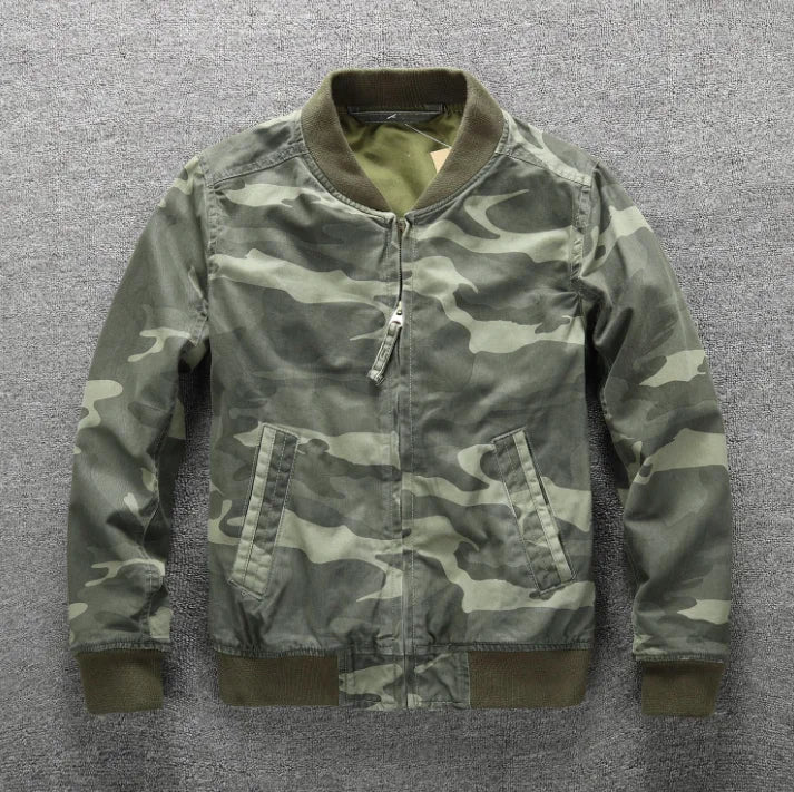 High Quality Men's  Flight Bomber Jacket Men's 2024 Top Quality Men Bomber Jacket Cotton Casual Camouflage Style