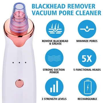 Gadgets 2025 Electric Blackhead Removal Instrument Black Spots Removal Facial Deep Cleansing Pore Cleaner  Skin Care Tools
