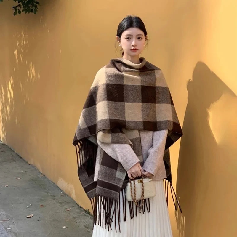 2026 New Women's  Shawl Wraps Soft Open Front Poncho Sweater for Spring Fall Winter  Wrap Around Sweaters  Teens Winter Sweater