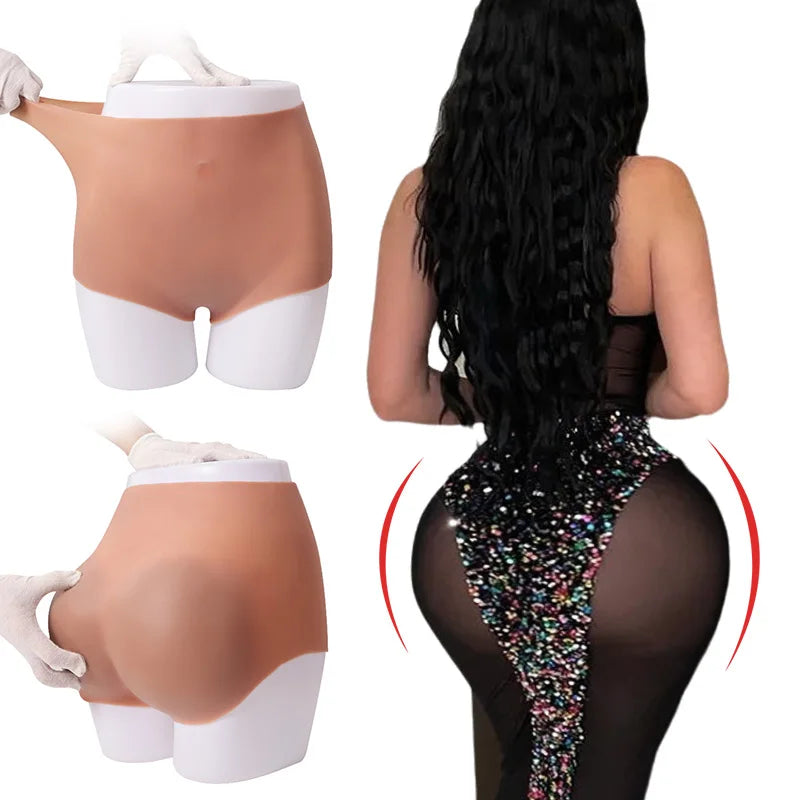 Silicone Bums Butt and Hips Triangles Buttock Pants Lift Buttocks Shaper Padded Pants Large Size Women's Underwear