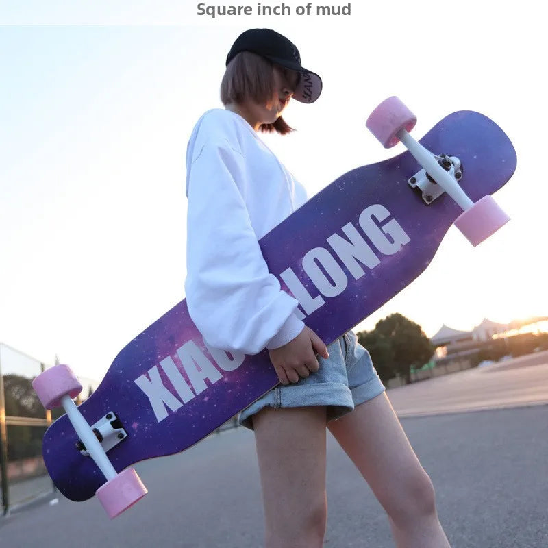 Beginners Long Board Skateboard Female Male Adults Students Teenagers Four-Wheel Magnesium Alloy Walking Dance Board China