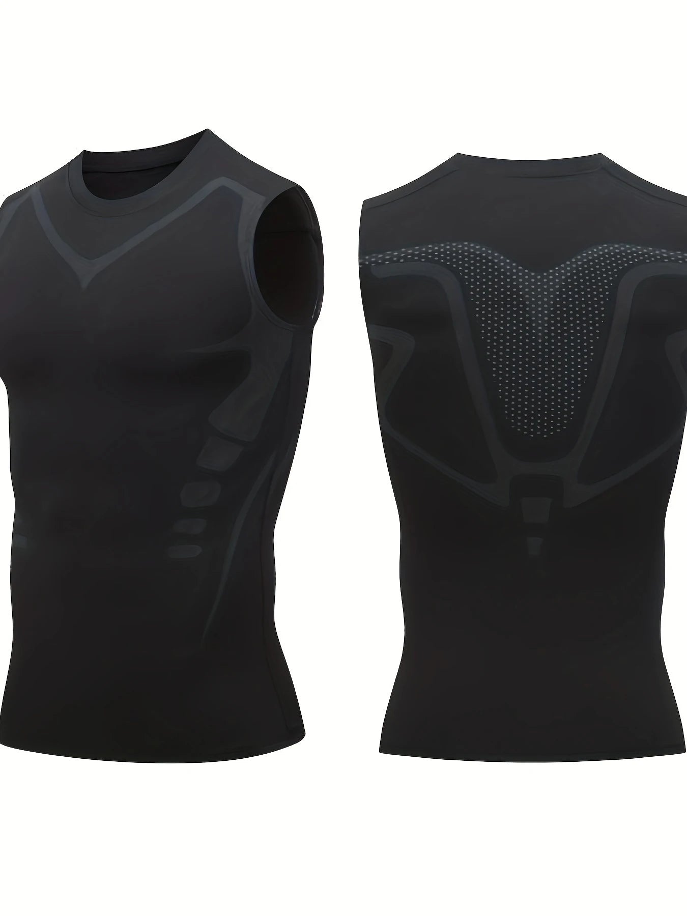 USA Warehouse 3 Pack Sleeveless Shirt Gynecomastia Compression Shirts Slimming Body Shaper Vest Shapewear Tank Top for Men
