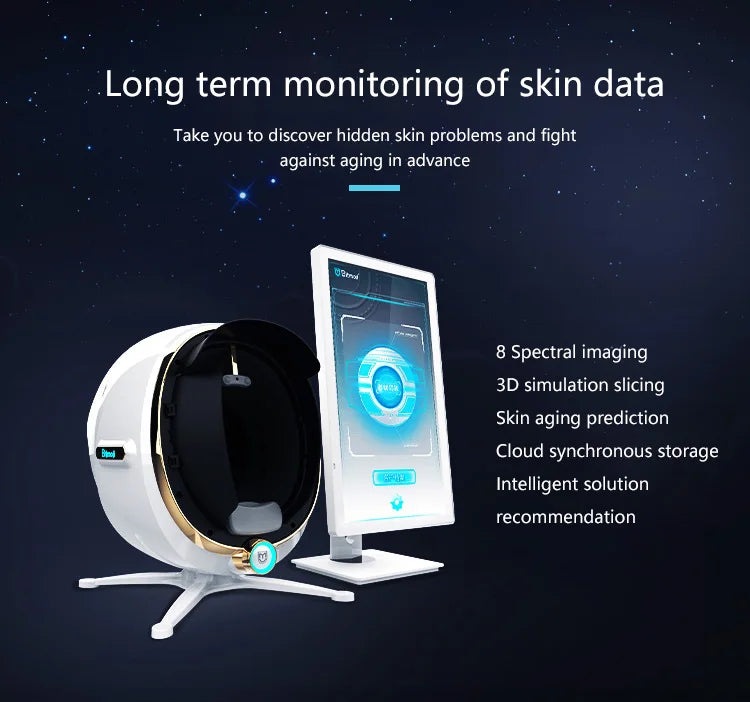 3D Face & Body Test Camera Magic Mirror AI-Powered Skin Analyzer Machine Portable Multi-Language for Beauty Salons
