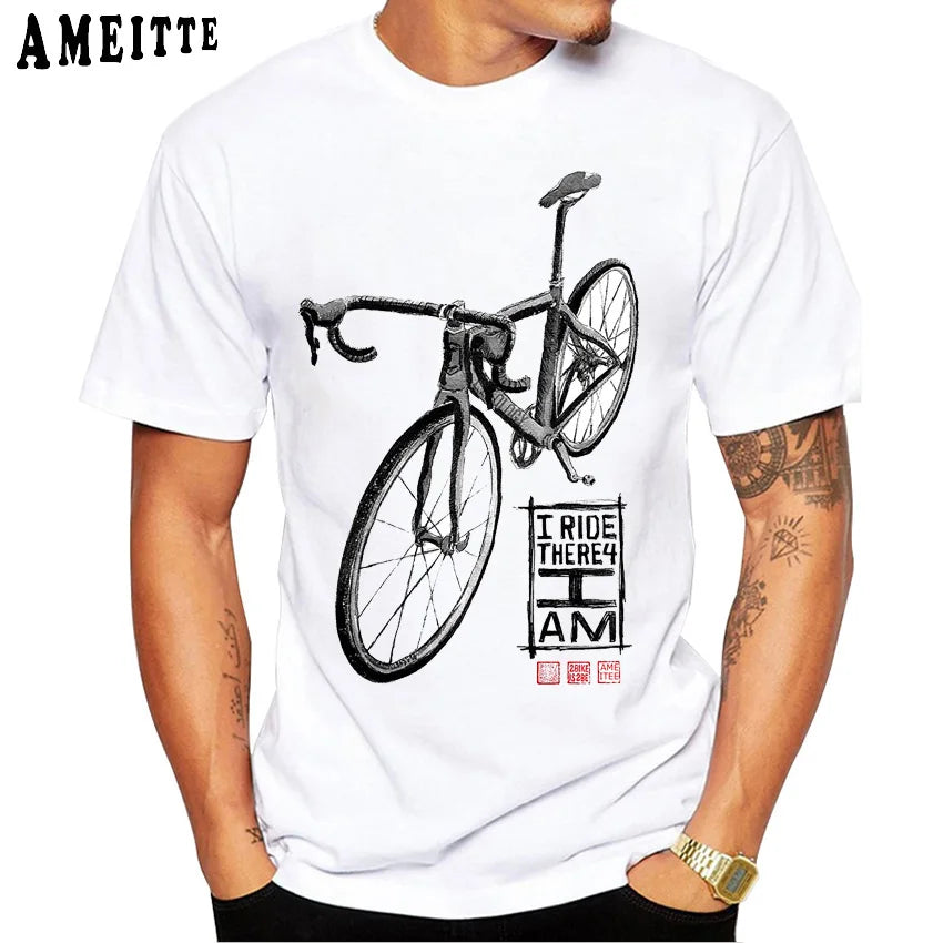 Summer Men Short Sleeve Road Bike Gear Cycling T-Shirt Funny Bicycle Sport TShirt Hip Hop Boy Casual Tops Cool Man Cyclit Tees