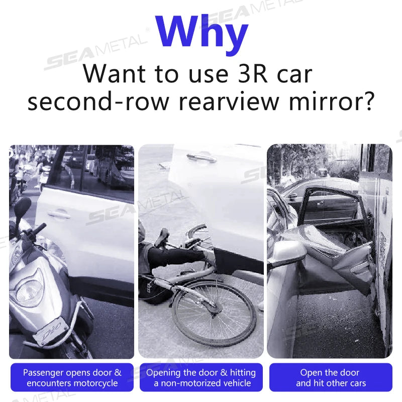 Car Rear View Mirror Auxiliary Blind Spot Wide Angle Mirror Adjustable Mirror