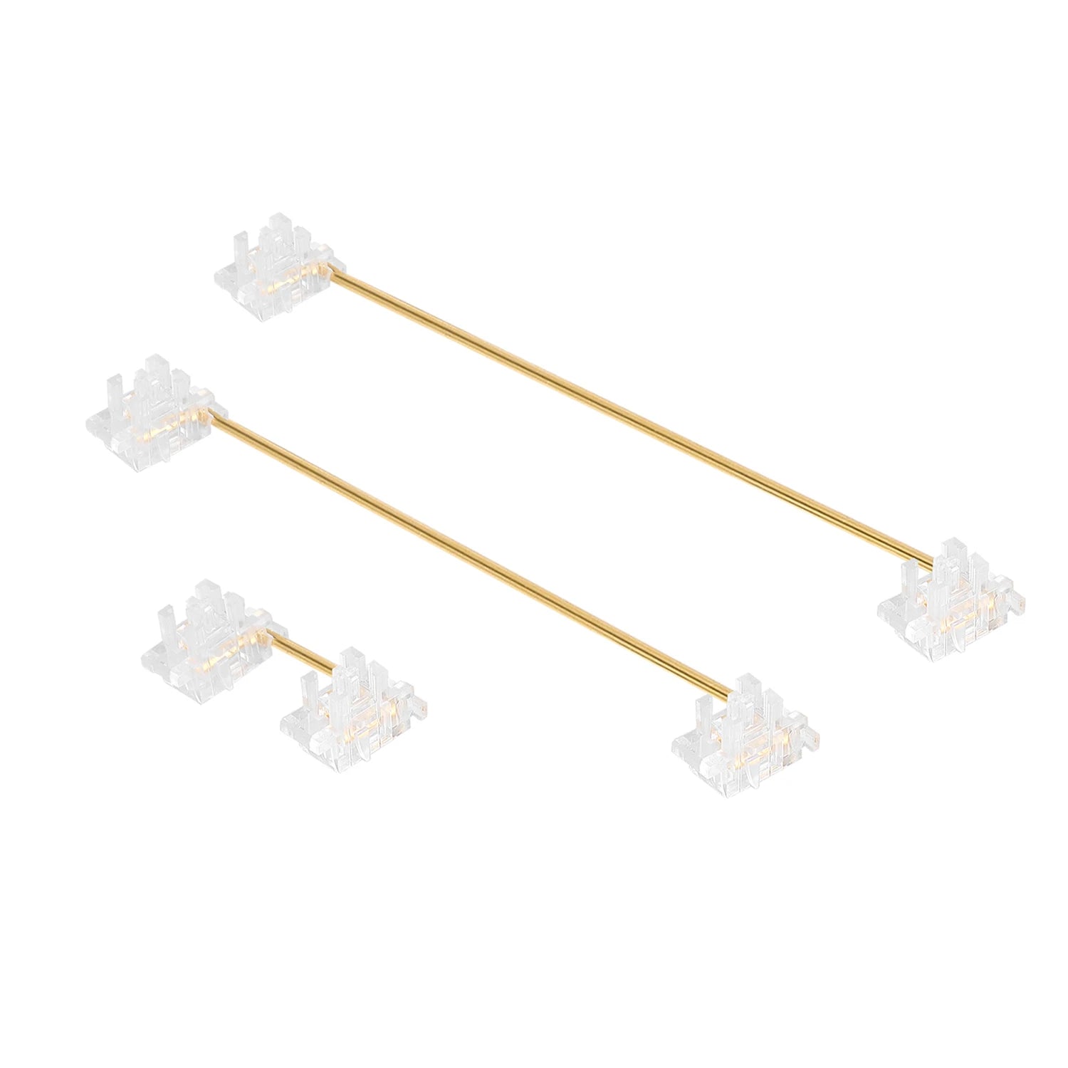DUROCK Piano Plate Mount Stabilizers 2u 6.25u 7u Panda Stabilizer Gold-plated Wire Plate Stabs Smokey Clear Keyboard Stabilizers