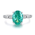 Factory Delivery Original Oval Shape 8a Zircon Rings 925 Sterling Silver Colorful Engagement Wedding Ring